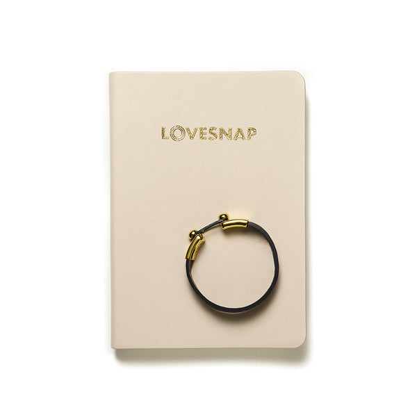 LOVESNAP Bundle-Bracelet Black / Brass& Journal Mushroom